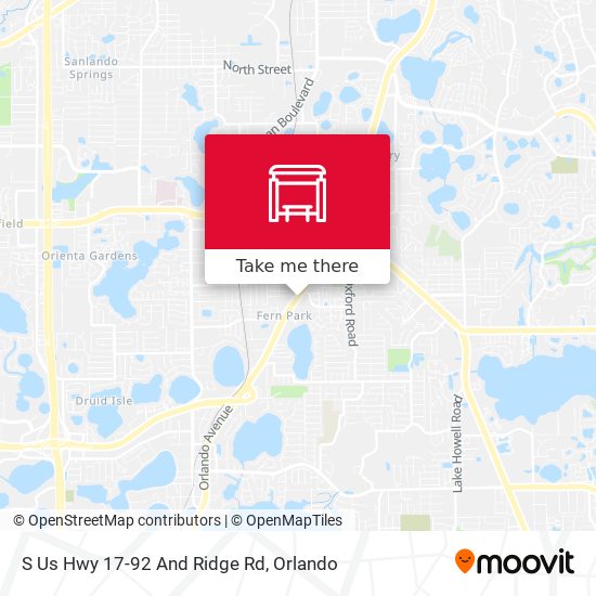 S Us Hwy 17-92 And Ridge Rd map