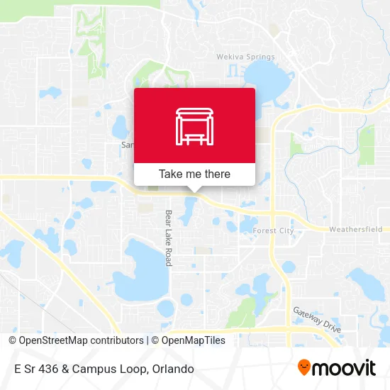 E Sr 436 & Campus Loop map