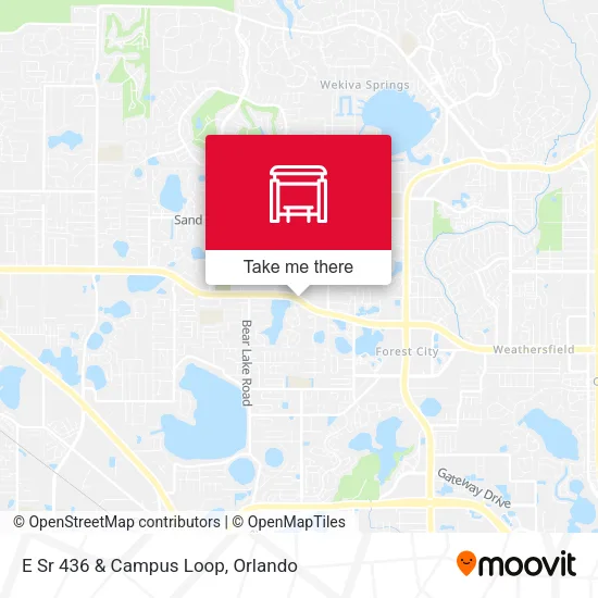 E Sr 436 & Campus Loop map