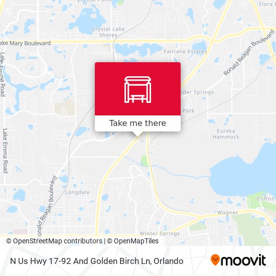 N Us Hwy 17-92 And Golden Birch Ln map