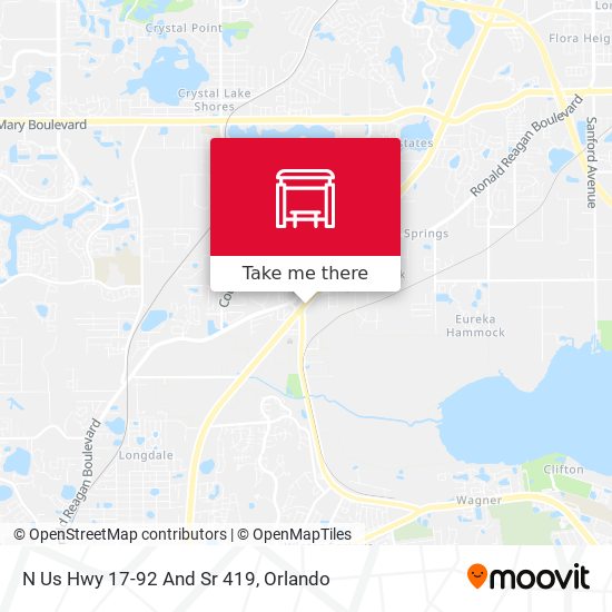 N Us Hwy 17-92 And Sr 419 map