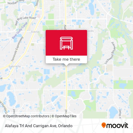 Alafaya Trl And Carrigan Ave map