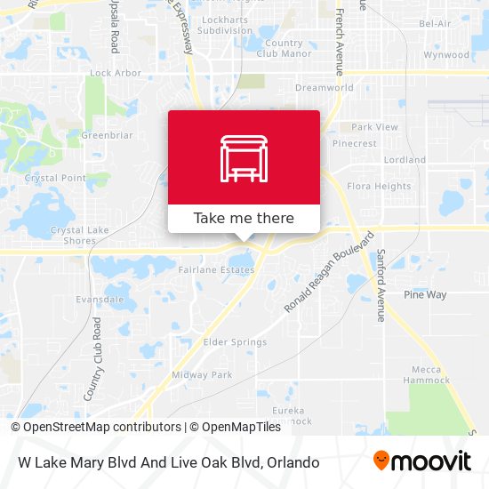 W Lake Mary Blvd And Live Oak Blvd map