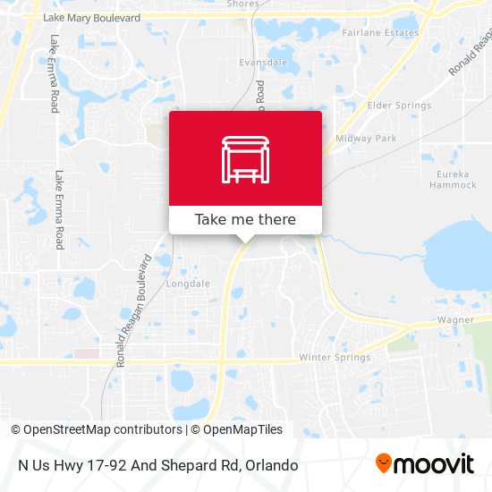 N Us Hwy 17-92 And Shepard Rd map