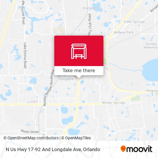 N Us Hwy 17-92 And Longdale Ave map