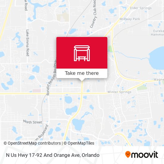 N Us Hwy 17-92 And Orange Ave map