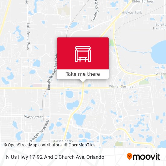 N Us Hwy 17-92 And E Church Ave map
