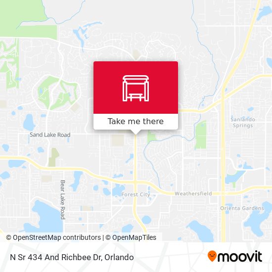 N Sr 434 And Richbee Dr map