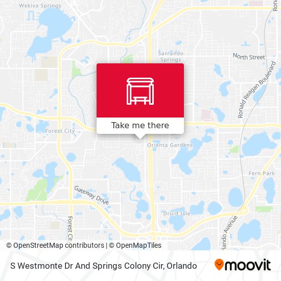 S Westmonte Dr And Springs Colony Cir map