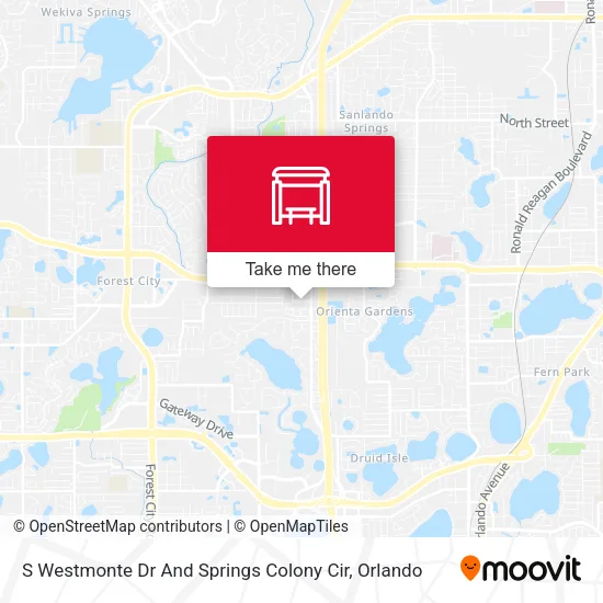 Mapa de S Westmonte Dr And Springs Colony Cir
