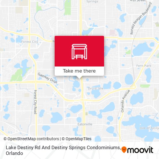 Lake Destiny Rd And Destiny Springs Condominiums map