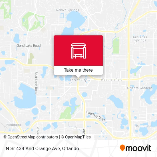 Mapa de N Sr 434 And Orange Ave