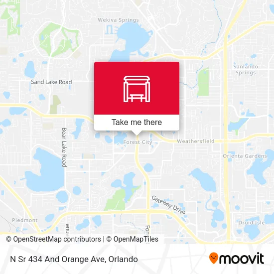 Mapa de N Sr 434 And Orange Ave
