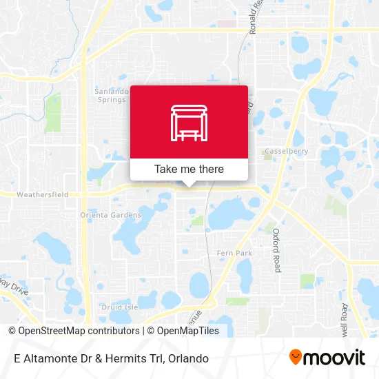 E Altamonte Dr & Hermits Trl map