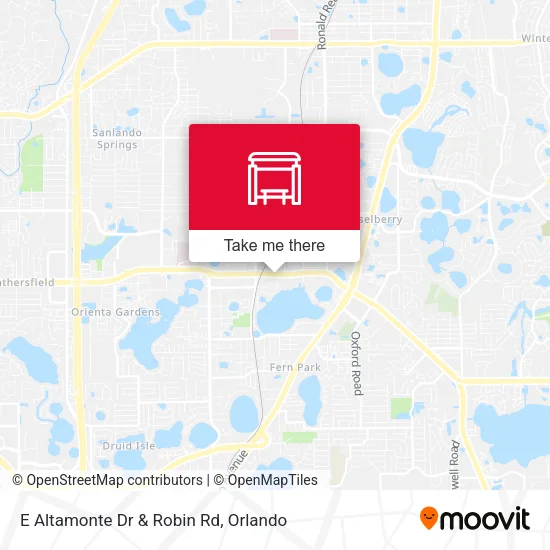 E Altamonte Dr & Robin Rd map