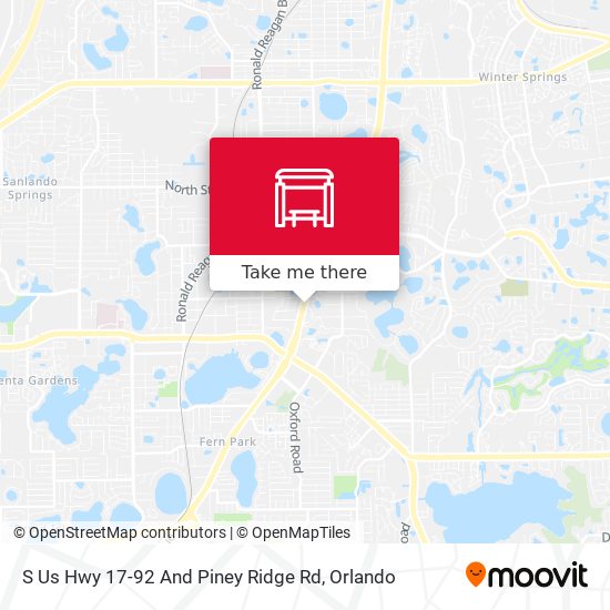 S Us Hwy 17-92 And Piney Ridge Rd map