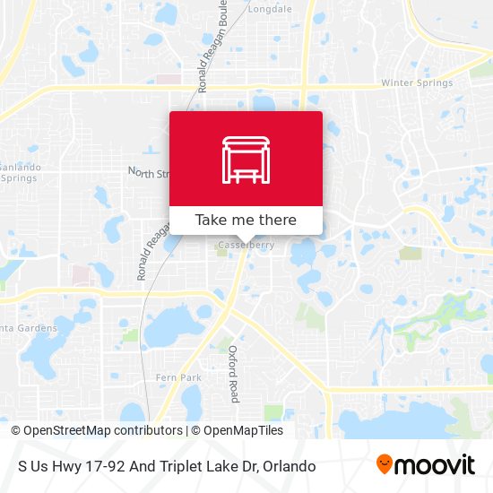 S Us Hwy 17-92 And Triplet Lake Dr map