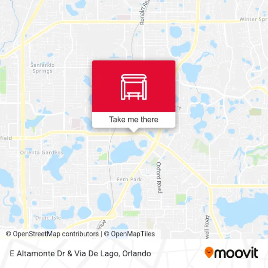 E Altamonte Dr & Via De Lago map