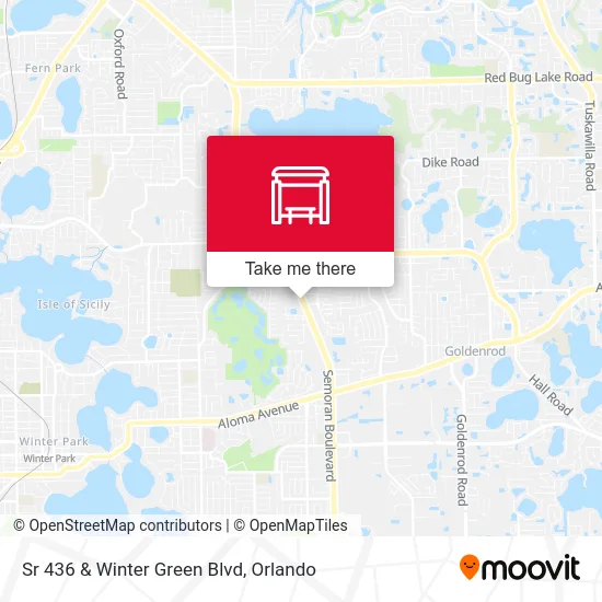 Sr 436 & Winter Green Blvd map