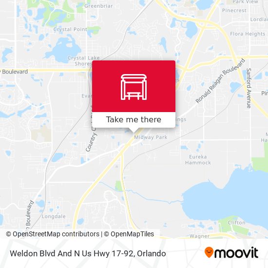 Weldon Blvd And N Us Hwy 17-92 map