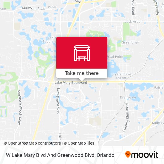 W Lake Mary Blvd And Greenwood Blvd map