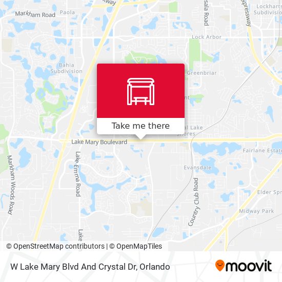 W Lake Mary Blvd And Crystal Dr map