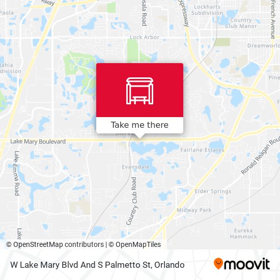 W Lake Mary Blvd And S Palmetto St map