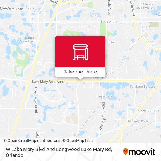 W Lake Mary Blvd And Longwood Lake Mary Rd map