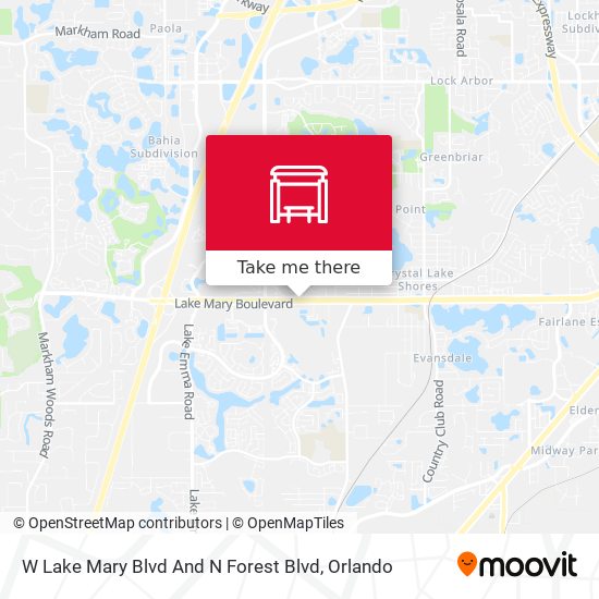 W Lake Mary Blvd And N Forest Blvd map