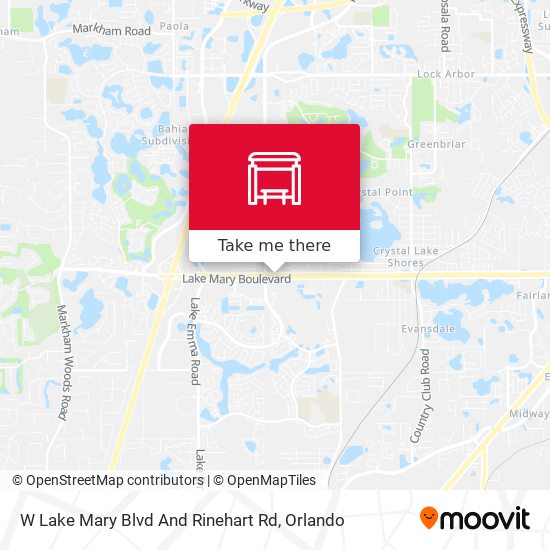 W Lake Mary Blvd And Rinehart Rd map