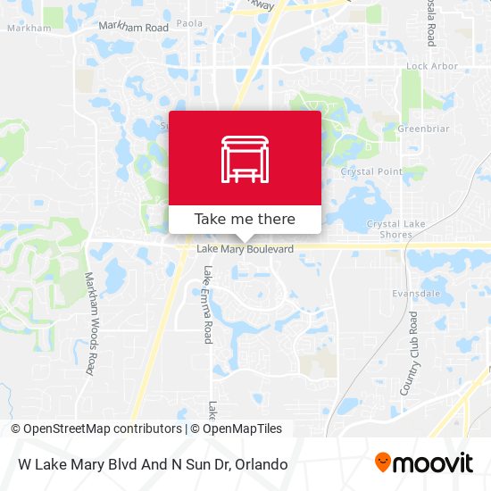 W Lake Mary Blvd And N Sun Dr map