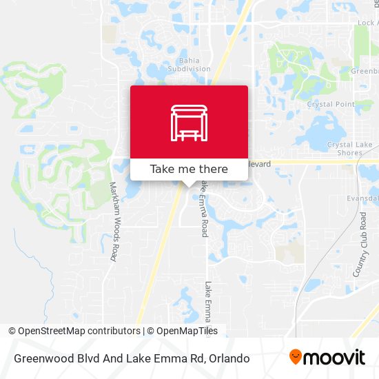 Greenwood Blvd And Lake Emma Rd map