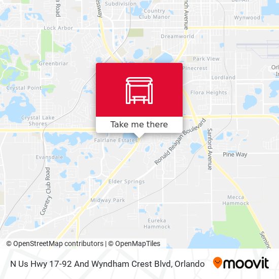 N Us Hwy 17-92 And Wyndham Crest Blvd map