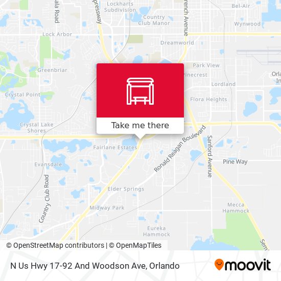 Mapa de N Us Hwy 17-92 And Woodson Ave