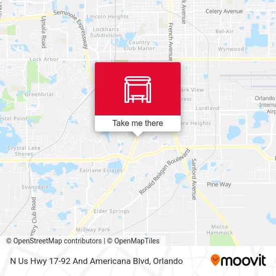 Mapa de N Us Hwy 17-92 And Americana Blvd