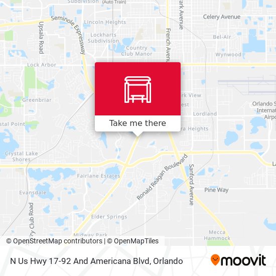 Mapa de N Us Hwy 17-92 And Americana Blvd