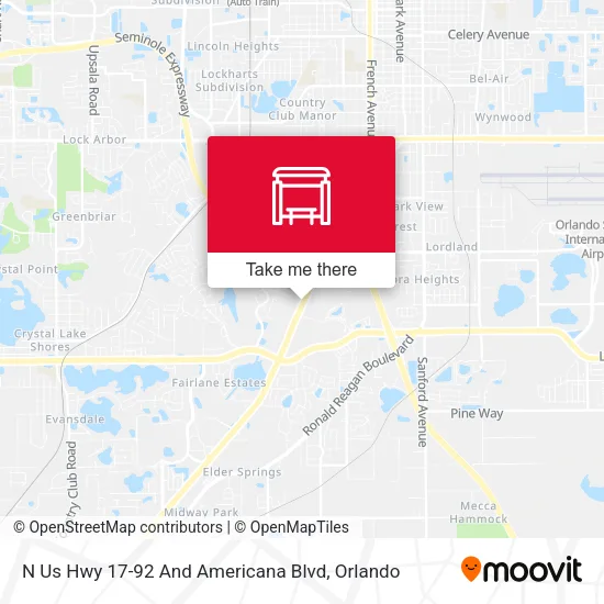 Mapa de N Us Hwy 17-92 And Americana Blvd