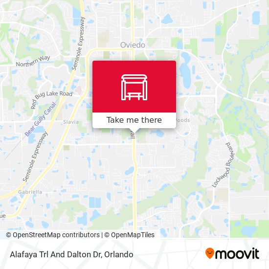 Alafaya Trl And Dalton Dr map