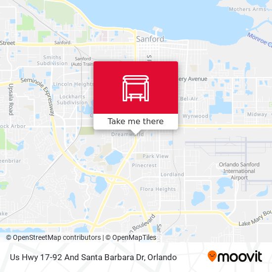 Us Hwy 17-92 And Santa Barbara Dr map