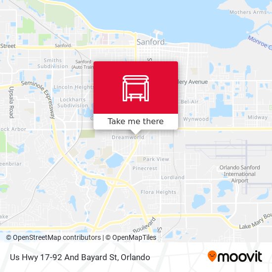 Mapa de Us Hwy 17-92 And Bayard St