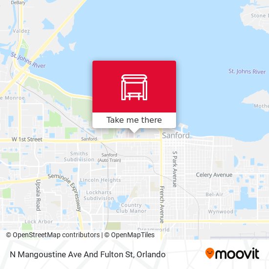 N Mangoustine Ave And Fulton St map