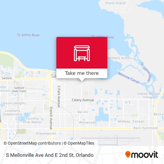 S Mellonville Ave And E 2nd St map