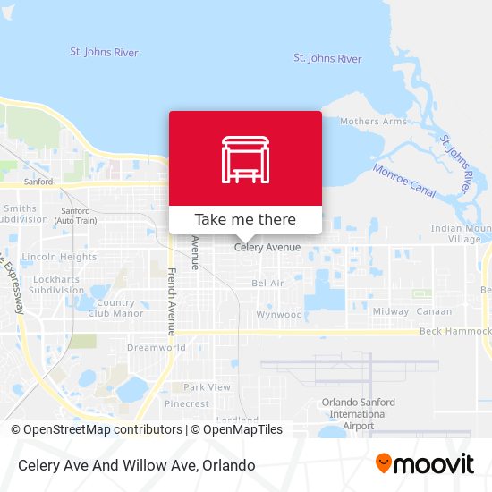 Celery Ave And Willow Ave map