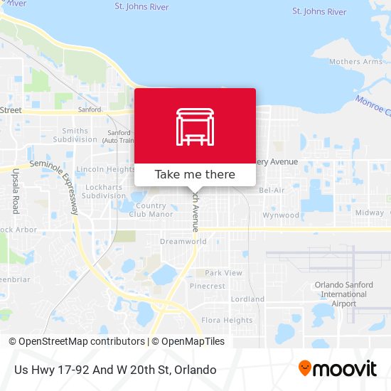 Us Hwy 17-92 And W 20th St map