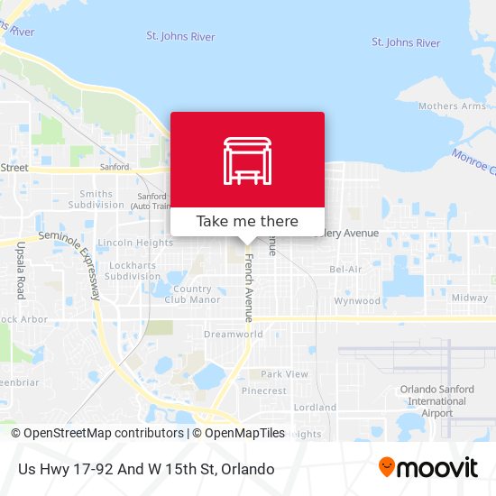 Us Hwy 17-92 And W 15th St map