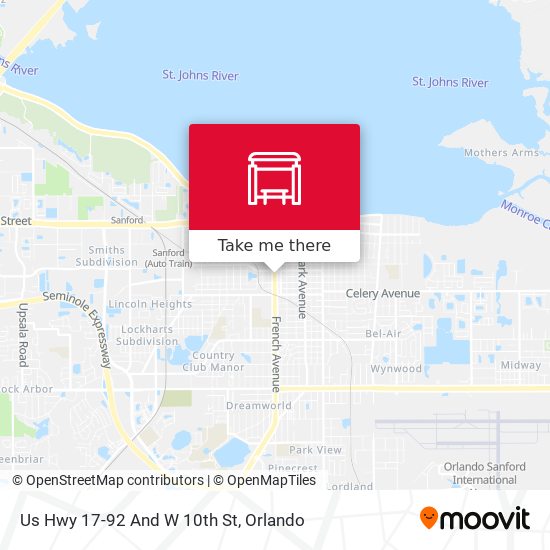 Us Hwy 17-92 And W 10th St map