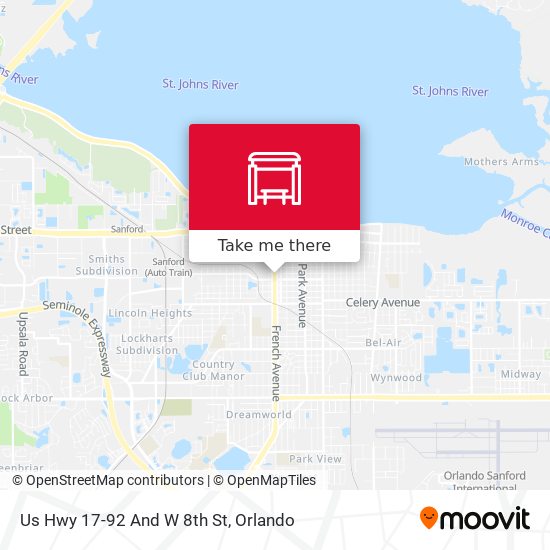 Us Hwy 17-92 And W 8th St map