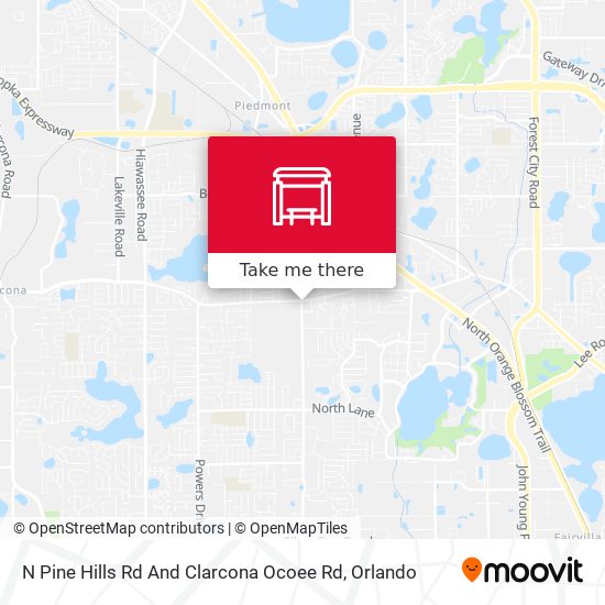 Mapa de N Pine Hills Rd And Clarcona Ocoee Rd
