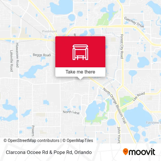 Clarcona Ocoee Rd & Pope Rd map
