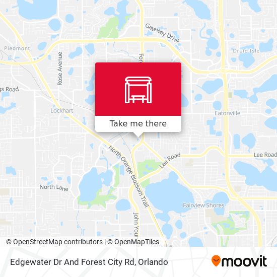 Edgewater Dr And Forest City Rd map